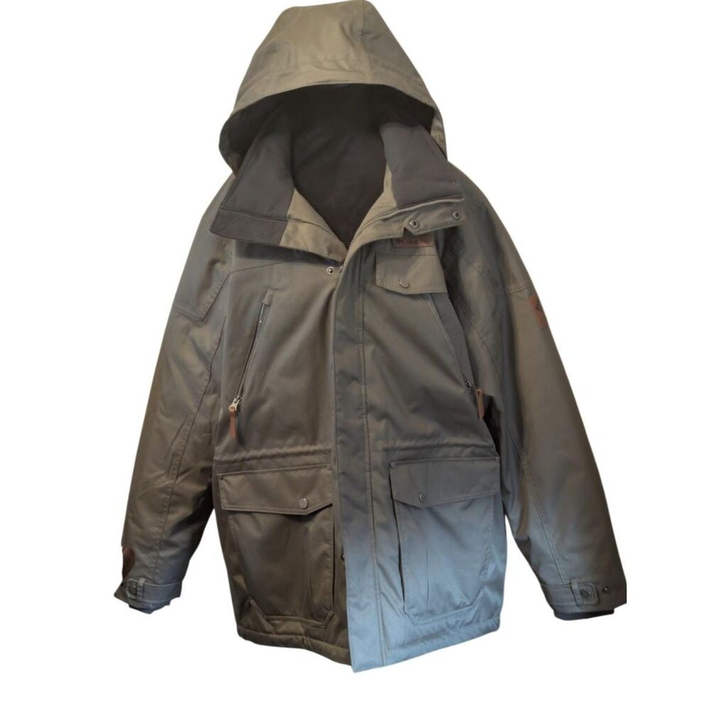 Columbia Sportswear Boundary Bay Omni-Heat Duck Down Parka Jacket Olive, Men's X